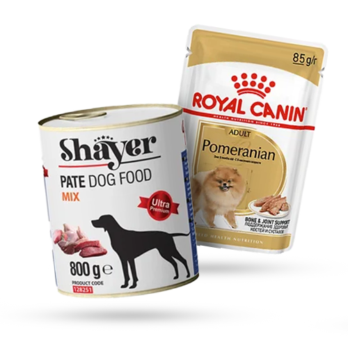 غذای پوچ و کنسرو سگ